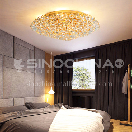 Round light luxury crystal lamp bedroom lamp modern crystal ceiling lamp living room lamp GD-1280